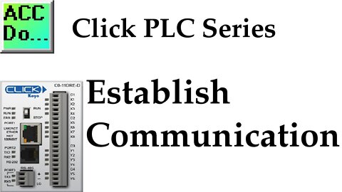 Click PLC Establish Communication