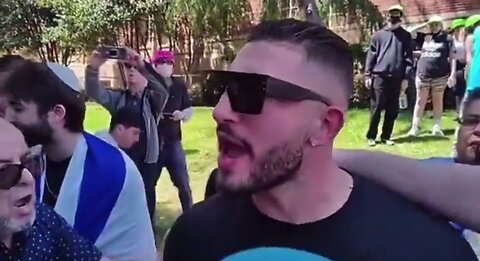 Boxer David Kaminsky Confronts Pro Hamas Protestors at UCLA