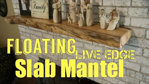 Floating Live Edge Slab Mantel - How To Woodworking | Woodworking Business