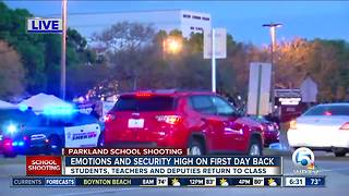 Increased security as students head back to class at Marjory Stoneman Douglas High School