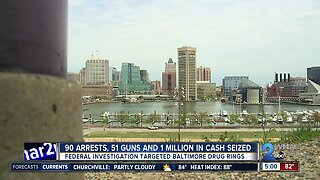 90 arrests, 51 guns and 1 million in cash seized