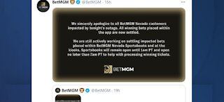 BetMGM says issues with its app have been resolved