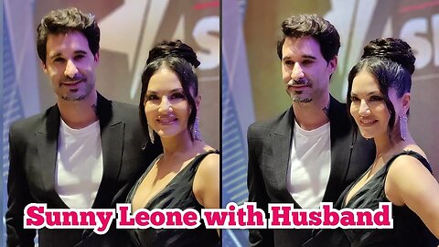 Sunny Leone Twinning In Black With Husband Daniel Weber at Mid Day Showbiz Icon Awards 2023 😍🔥📸