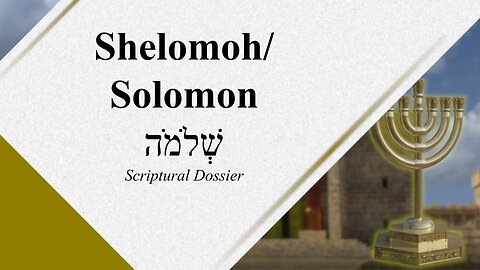 Solomon - Scriptural Dossier - God Honest Truth Live Stream 08/04/2023