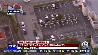 Heavy police presence along Broadway in West Palm Beach