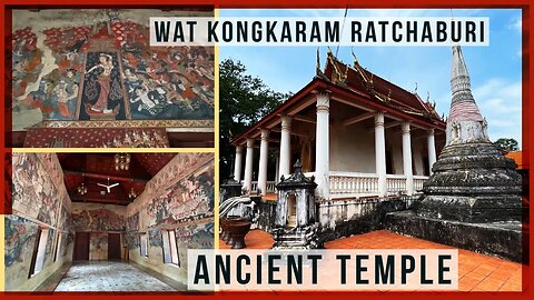 Historic Murals and Ancient Temple - Wat Khongkharam - Ratchaburi Thailand 2023