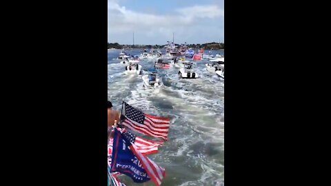 Trump Memorial Day Boat Parade in Jupiter, Florida