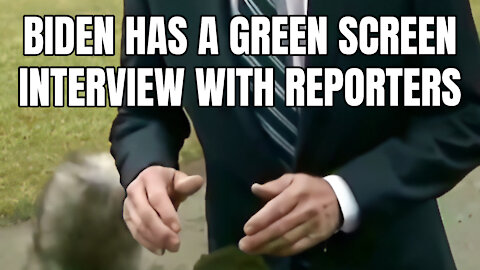 Biden Has A Green Screen Interview With Reporters