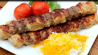 Flamed Grilled Beef & Chicken Koobideh Kabab Recipe | How to make kabab On Mangal BBQ Grill