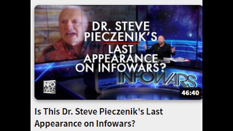 Is This Dr. Steve Pieczenik's Last Appearance on Infowars? CIA ASSET