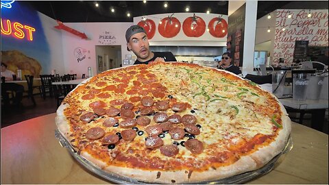 ONLY 20 MINUTES? The "BIG A$$ PIZZA CHALLENGE" (Biggest Pizza In Dallas Texas)