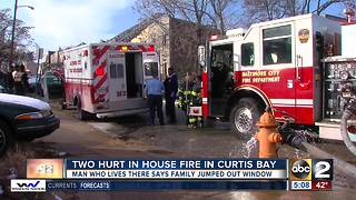 2 people injured in Curtis Bay fire Monday