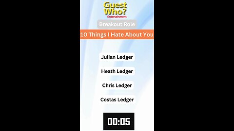 Guest Who #52 Quiz, Info, Facts and a Quote! | 10 Things I Hate About You