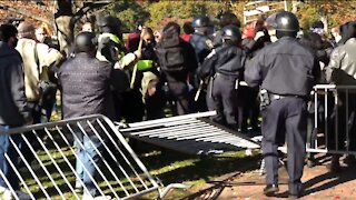 Fight Between Antifa and Anti Vaccine Protesters in Boston