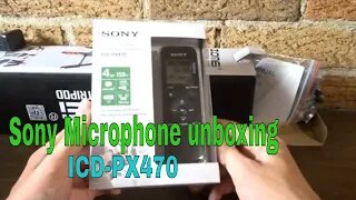 Unboxing Sony ICD-PX470 Microphone