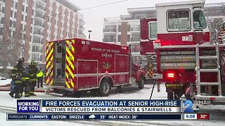 Fire at senior apartment high rise displaces residents