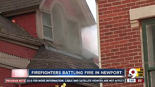 Firefighters battle flames, heat in Newport