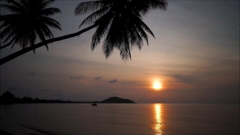 Evening Shadow on the Beach Video Complimented by Relaxing & Calming Instrumental Background Music