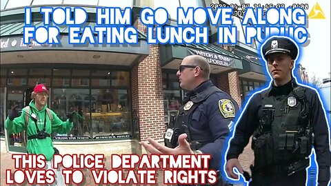 COPS THINK EATING IN PUBLIC IS A CRIME | MOVE ALONG!!!