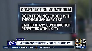 Halting construction for the holidays