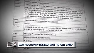 Inspector report cards detail issues at Wayne County restaurants