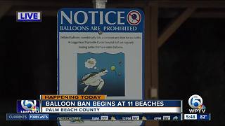 Balloon ban begins at PBC beachfront parks