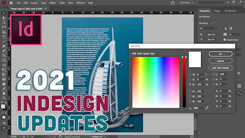 Top 2 Best New Updates In Adobe InDesign CC 2021 (Improved Text Wrap & HSB Color Addition)