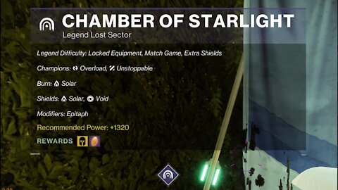Destiny 2, Legend Lost Sector, Chamber of Starlight on the Dreaming City 9-16-21