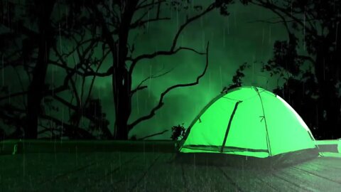 Soothing Rain Sounds for Sleep with Thunder, Rain Sounds for Sleeping with Lightening Tent - 10 H