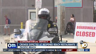 Crowds expected at reopened beach restaurants