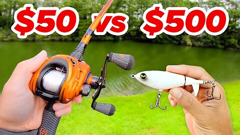 $50 vs $500 Topwater Budget Fishing Challenge (Rod, Reel, Lures)