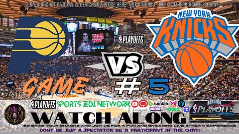 🏀 NBA PLAYOFF'S GAME#5 KNICKS vs. PACERS join our LIVE WATCH ALONG PARTY with Play by Play
