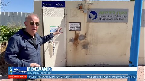 Mike stands next to one of the life-saving bomb shelters provided by "International Fellowship of Christians and Jews", where civilians seek shelter in Israel's Southern District.