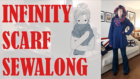 ⛷️🧣 INFINITY SCARF SEWALONG 🧣 ⛷️ | BUDGETSEW | VLOGMAS DAY #11 #vlogmas #christmas #fridaysews