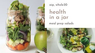 Health in a Jar Meal Prep Salads - AIP, Paleo, Whole30