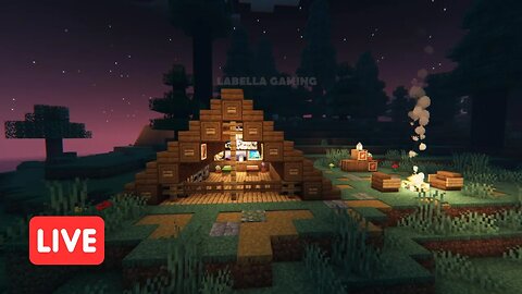 Campsite Tent with Campfire and Relaxing Music to Sleep or Study | Minecraft 10 Hours