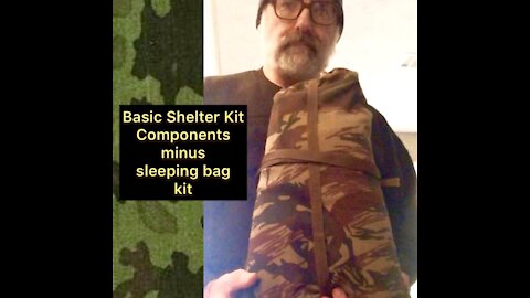 Survival / Camping Basic Tarp Shelter Kit Example
