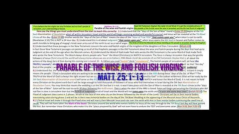 Parable of the wise and foolish virgins