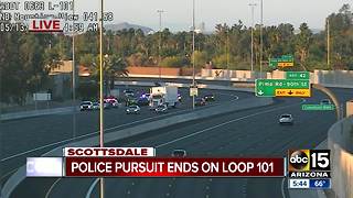 Police pursuit ends on Loop 101/Pima Road