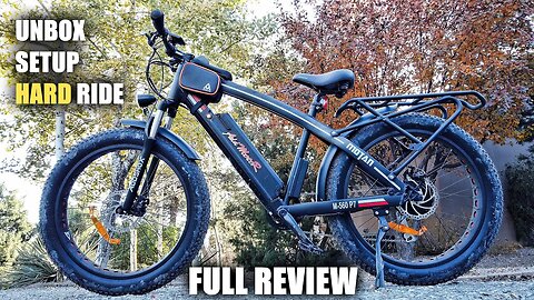 AddMotor Motan M560 All-Terrain Fat Tire Ebike Review - Unbox, Setup & Ride Test with Drone Tracking