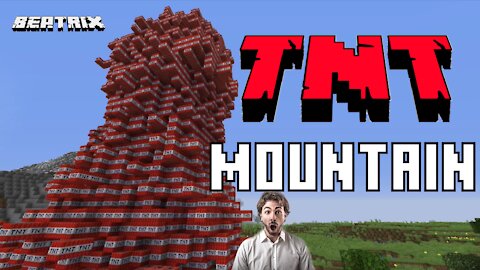 Funny Minecraft Build Huge TNT Moutain!!