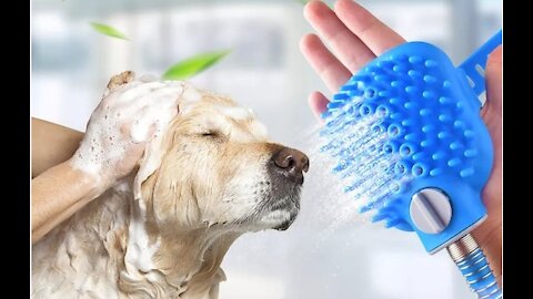 Dog Cleaning Best Tools! Spray Shower Dog Washing Wonder Spray Nozzle!
