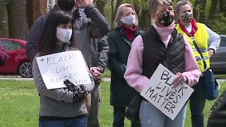 Protesters march in Shaker Heights for Black lives