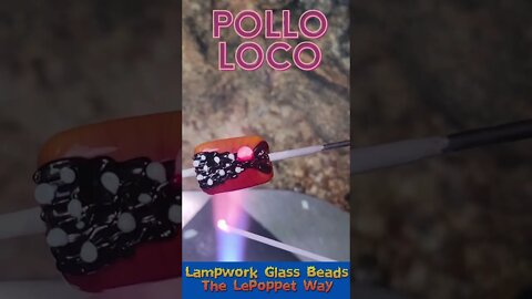 Lampwork Glass Beads: Pollo Loco