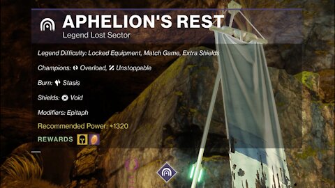 Destiny 2, Legend Lost Sector, Aphelion's Rest on the Dreaming City 11-22-21