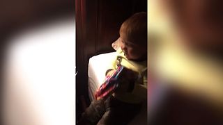 Toddler Finds Mom's Special Present