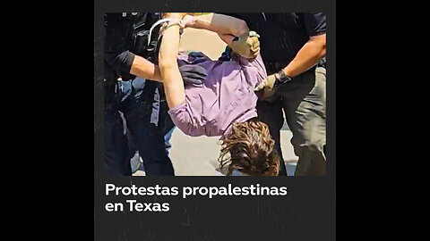 Violenta represión y detenciones de estudiantes propalestinos en Texas