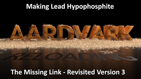 How to make lead hypophosphite revisited Version 3.1