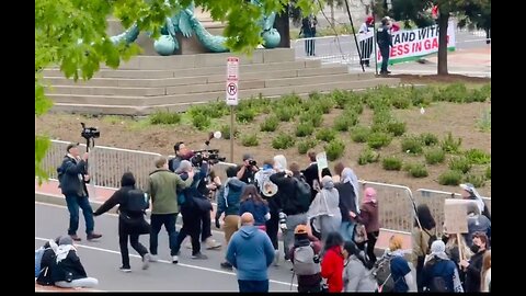 Pro Hamas Protestors Mob WH Correspondents Attendees, Chant F Joe Biden