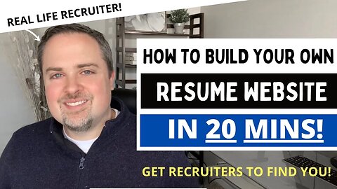 How To Create A Personal Resume Website in 20 mins